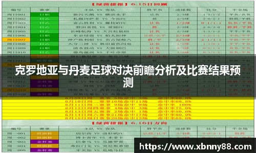 克罗地亚与丹麦足球对决前瞻分析及比赛结果预测